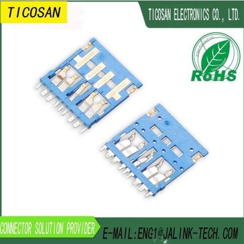 TICOSAN USB3.0 A TYPE MALE smt connector THIN1100T H1.05mm for USB3.0 u disk COB Connector OEM manufacturer Supplier