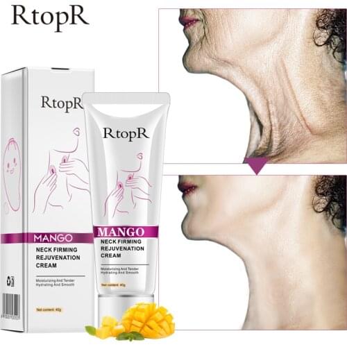 RtopR Neck Firming Rejuvenation Cream Anti-wrinkle Firming Skin Whitening Moisturizing Neck Serum Mild Peeling Neck Care TSLM1
