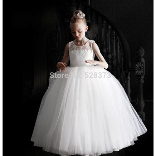 YNQNFS FG5 Ball Gown Puffy Tulle Skirt Kids Dresses Flower Girl Dresses 2018