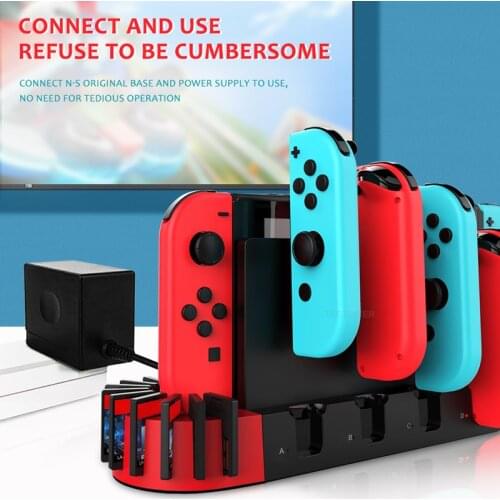 Charger For Nintend For Switch Controller Gamepad Charging Dock Station 4 Port For Switch Console Holder 9 For Joy-controller