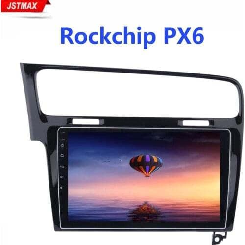 10.2” IPS Android 9.0 PX6 Car multimedia one Din GPS Navi for Volkswagen Golf 7 2013 2014 2015 2016 2017 2018 DSP 4Gb+64Gb RDS