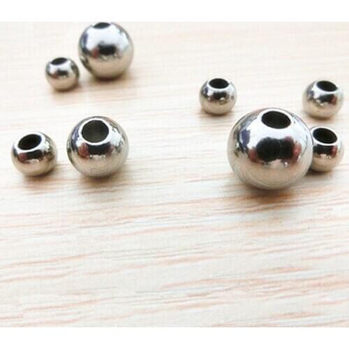 10pcs 2.5mm 3mm 4mm 5mm 6mm 8mm solid stainless steel Drilling ball Punch DIY with balls Through hole metal Bead