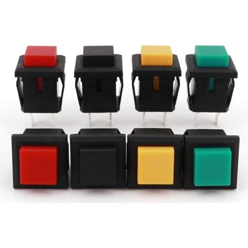 10Pcs PB04 Square 2Pin Momentary Self-Return SPST Mini Push Button Switch Normally Open