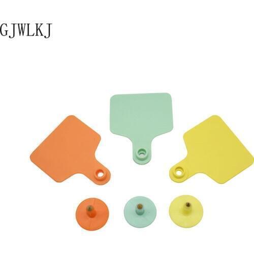 100 sets of high quality TPU cattle ear tags and wordless copper head earrings farm animal identification card animal supplies
