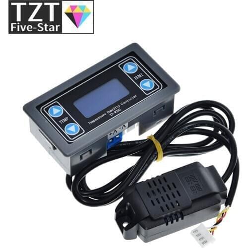 10A Thermostat Digital Temperature Humidity Controller DC 6V-30V Thermal Regulator Thermocouple LCD Display SHT20 Sensor meter