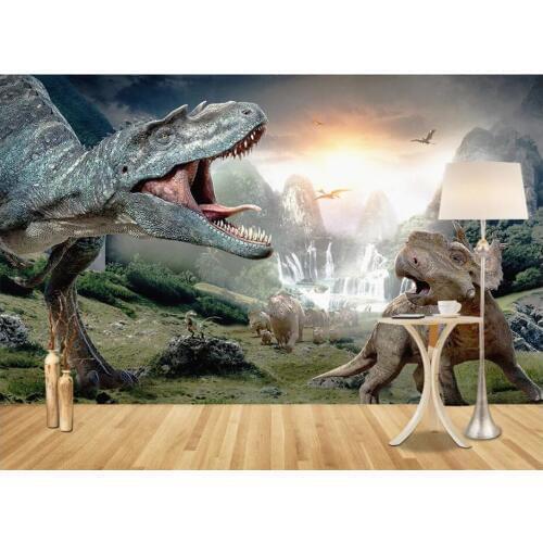 Custom mural photo 3d wallpaper Primitive landscape dinosaur high mountains living room 3d wall murals wallpaper for walls 3 d