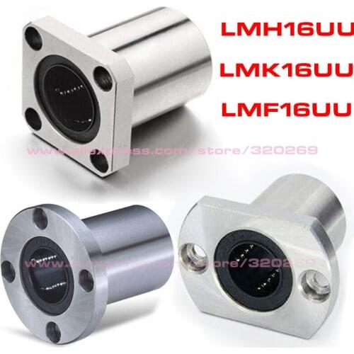 4pcs LMF16UU LMH16UU LMK16UU 16x28x37Mm Linear Motion Ball Bearing Bush