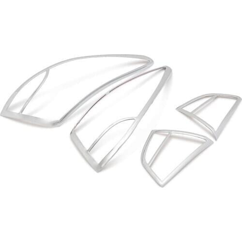AL21 -for Hyundai Tucson IX35 2010-2014 High Quality ABS Chrome Rear Taillight Lamp Hood Decoration Cover Trims Accessories 4Pcs