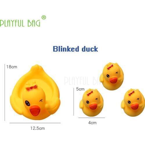 Children bathing toys Pinch pvc big rubber duck suit Increase childrens Bath Fun Interactive game the best gift E33