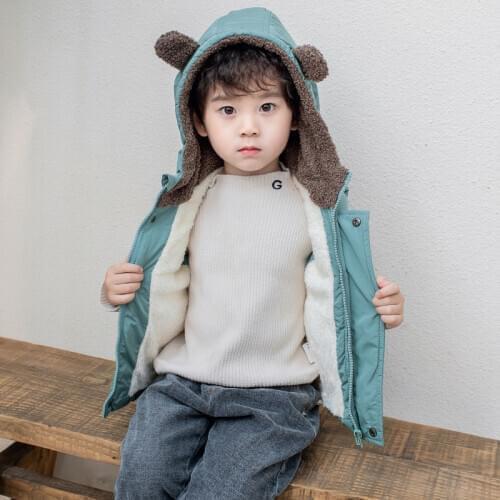 Autumn Winter Children Down Cotton Vests Coats 2-6Y Warm Hooded Waistcoats For Boys And Girls Solid Color Vests Children Clothes