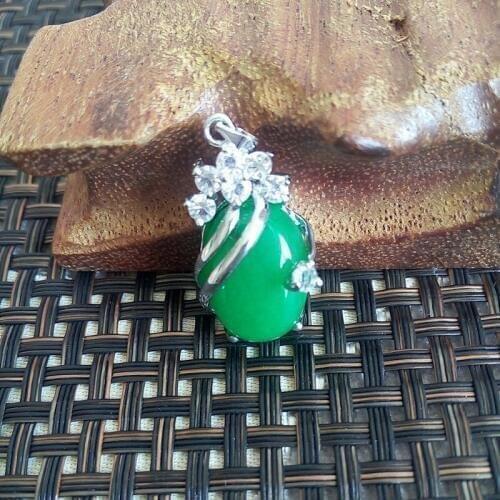 Design fine jewelryFashion Jewelry Green Malay jade Full Green Pendant Necklace For Women gift