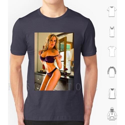 Stepmom Brandi Love 1 T Shirt Print For Men Cotton New Cool Tee Brandi Love Strikes Back Waiting You Milf Hot Mature Busty Mom