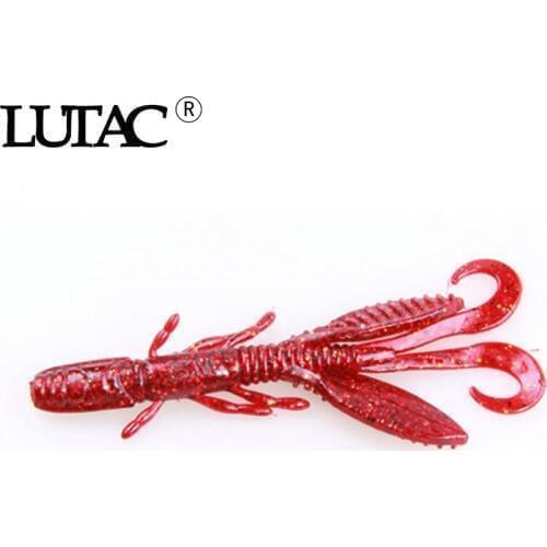 LUTAC soft lure plastic 6pcs fishing bait soft lures 110mm 7.4g fastsinking China lure