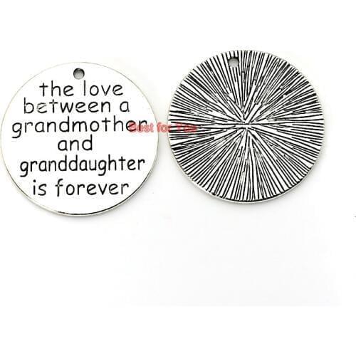 The love between Grandmother and Granddaughter is Forever Charms Pendants fit European Jewelry DIY Jewelry Findings Handmade