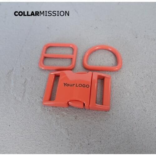 Metal buckle+adjust buckle+D ring) DIY dog collar 25mm webbing accessory We provide laser engraving service customize LOGO