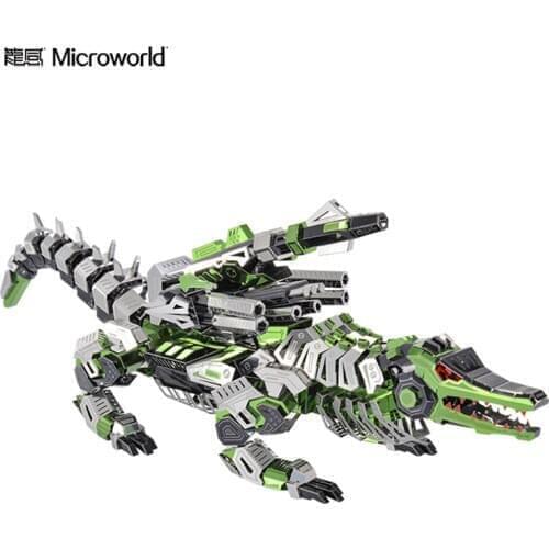 Microworld 3D Metal Puzzle Maesh Gavial Model kits DIY 3D Laser Cut Assemble Jigsaw Toys Desktop decoration GIFT For Children