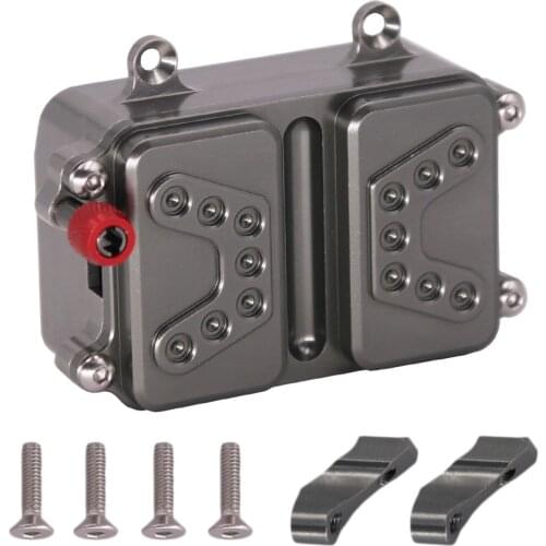 Metal ESC Receiver Box Radio Box for SCX10 1/10 RC Buggy Spare Parts Upgrade