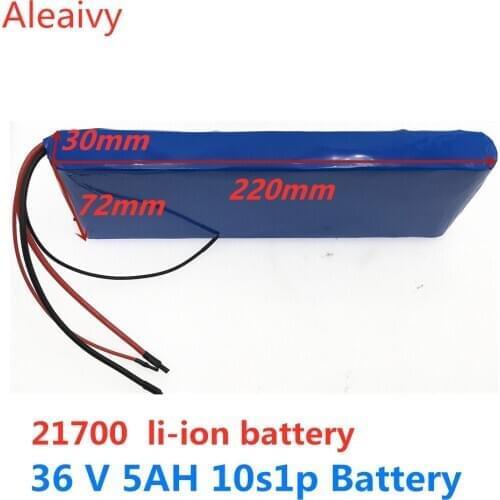 2020 new 36V battery 10S1P 5Ah 42V 5000mAh 21700 lithium ion battery pack ebike electric car bicycle scooter 20A BMS 500W