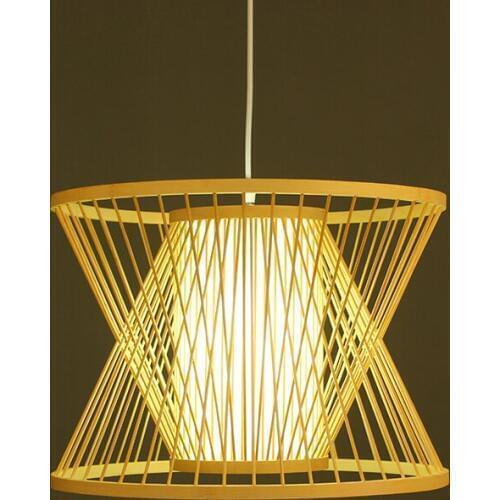 Bamboo Hourglass Pendant Lamps Handmade Bamboo Weaving Pendant Light Hanging Lamp Antique Simple Stair light Home Lighting G055