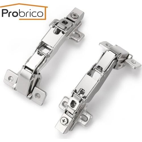 Probrico 4Pair Soft Close Kitchen Cabinet Corner Folded Hinge 165 Degree Concealed Combination Cupboard Door Hinge for Furniture