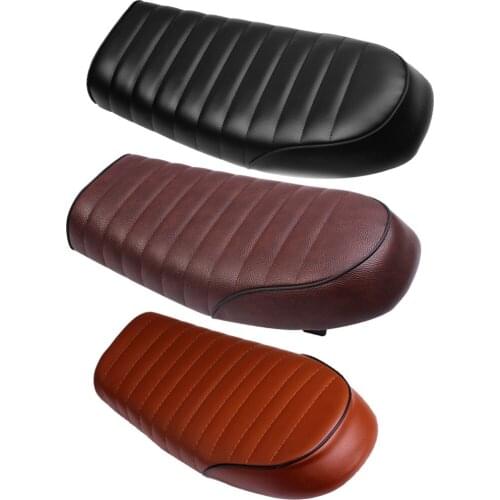 3 Colors Motorcycle Retro Seat Custom Cafe Racer Seat Vintage Hump Saddle Seat fit for Yamaha Kawasaki Honda Shadow Chopper