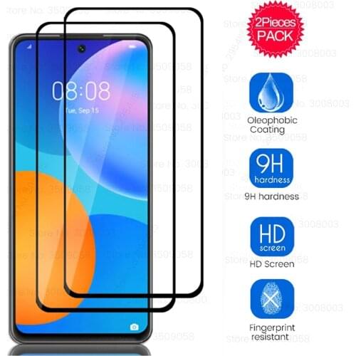 2PCS for huawei p smart 2021 glass tempered glass on hauwei hawei huwei psmart 2021 psmart2021 phone protective film 6.67