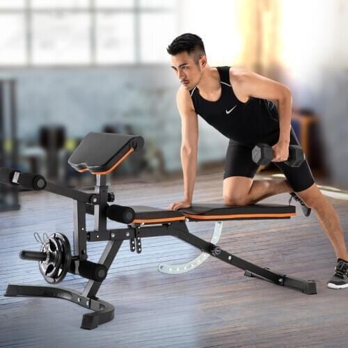 Dumbbell stool multi-functional abdominal muscle board sit-ups fitness equipment household abdominal fitness device bird bench