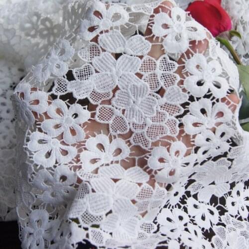 High quality water soluble lace fabric Encryption embroidery hollow tissu Cheongsam dress ceremonial robe or dress material