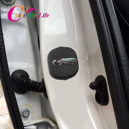 Color My Life Car Door Lock Protection Buckle Cap Cover Fit for Kia Rio 5 Mohave Morning Rondo 7 Carens Koup Optima Accessories