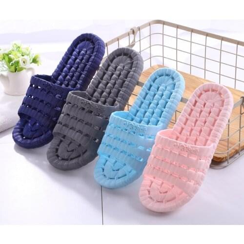 Slippers women summer home indoor bathroom non-slip bath soft bottom wear cute male female home sandals and slipper couple