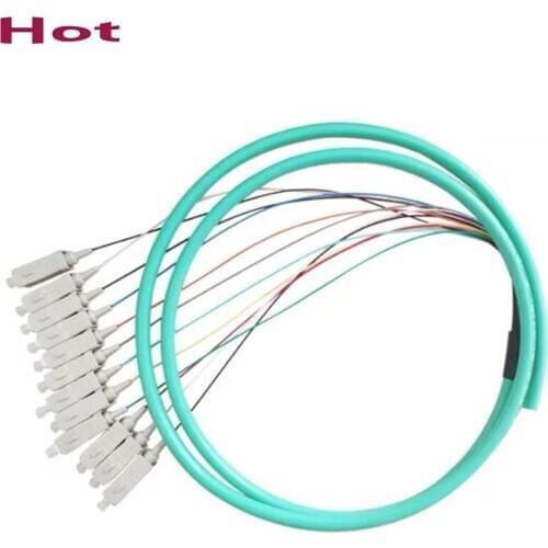 12core LC/UPC Bunchy Pigtail OM3 12core Fanout Fiber Optic Pigtail Multimode 1.5M Optical Fiber Pigtail