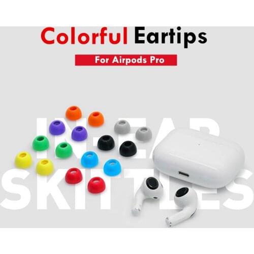 3 pares/2 pares/1 par de almohadillas de silicona de colores para apple airpods Pro, accesorios para auriculares