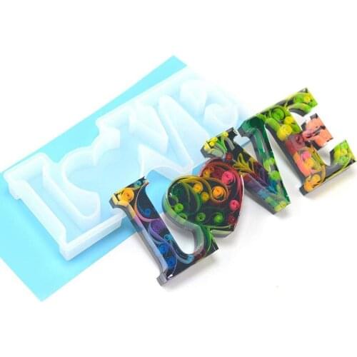 3D LOVE DIY Crystal Epoxy Resin Mold Resin Decorative Craft DIY Home Table Decoration Dice Mold Epoxy Resin Molds