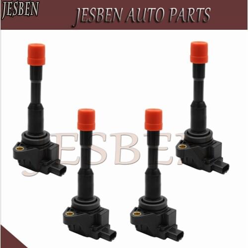 4X Rear Ignition Coil 30521-PWA-003 fit For Honda CITY Civic 7 8 VII VIII JAZZ FIT 2 3 III 1.2 1.3 1.4 UF374 CM11-108 CM11-108C