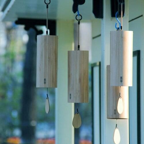 Bamboo Wind Chime Chineses Style Garden Decorations Room Bedroom Wall Bamboo Pendants Home Furnishing Decoration Wind Chimes
