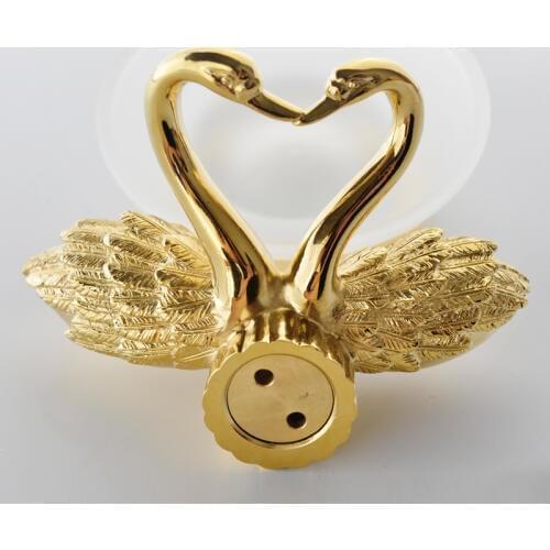 VidricGolden Swan Soap Dish Holder Bathroom Wall Mounted Soap Dish Glass Soap Dish Free shipping Wholesale And Retail MB-0965A