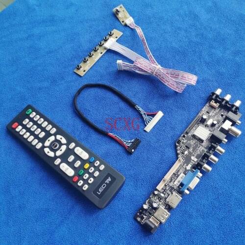 LVDS 30-Pin Digital Signal LED/LCD KIT USB VGA HDMI-compatible Screen controller board For CLAA089NA0ACW/CLAA089NA0BCW 1024*600