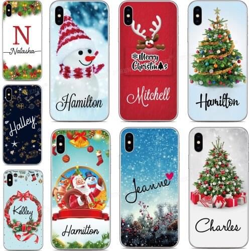 DIY Custom Christmas Name Phone Case For Kyocera Digno BX Android One S4 S6 X3 Basio 4 Urbano V04 Kantan Sumaho 705KC Cover Case