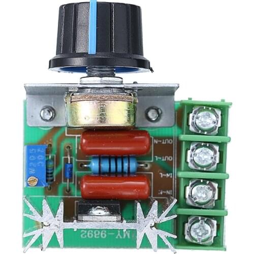 Electronic Voltage Regulator 50-220V 2000W High Power AC Motor Dimmers SCR Controller Knob Switch Speed Control Equipment