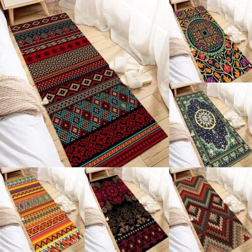 Ethnic Classic Pattern Door Mat Kitchen Non-slip Floor Mats Bathroom Area Rug Bedroom Carpet Area Rug Bath Rug Fluffy Rug