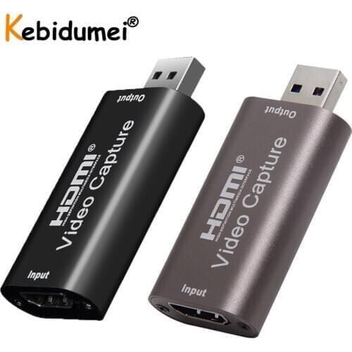 HDMI-compatible To USB Mini Video Capture Card Video Grabber Recorder Box PS4 Game DVD Camcorder Recording Live Streaming