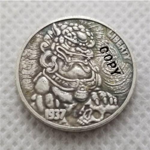 Hobo Nickel Coin_Type #44_1937-D BUFFALO NICKEL COIN COPY FREE SHIPPING