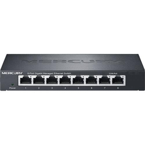 Chinese-Firmware, 8 Ports 1000M Gigabit Managed Ethernet Switch, 100/1000Mpbs Manageable Network Switches, QoS, IGMP, VLAN, Loop