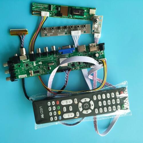 Kit For LP156WH2(TL)(E1) Panel 30pin 1366X768 Controller board remote Digital DVB-C DVB-T VGA CCFL TV USB AV LCD