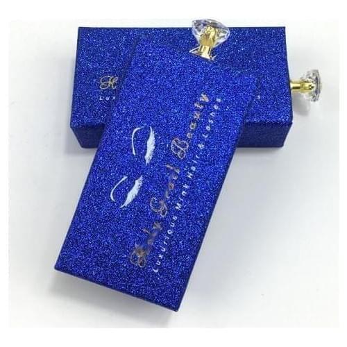 100pcs customize rectangle crown eyelashes box Smoked pull personali box customize your own logo with free fast shipping UPS/DHL