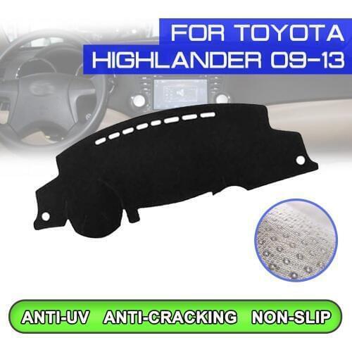 Car Dashboard Mat Anti-dirty Non-slip Dash Cover Mat UV Protection Shade for Toyota Highlander 2009 2010 2011 2012 2013