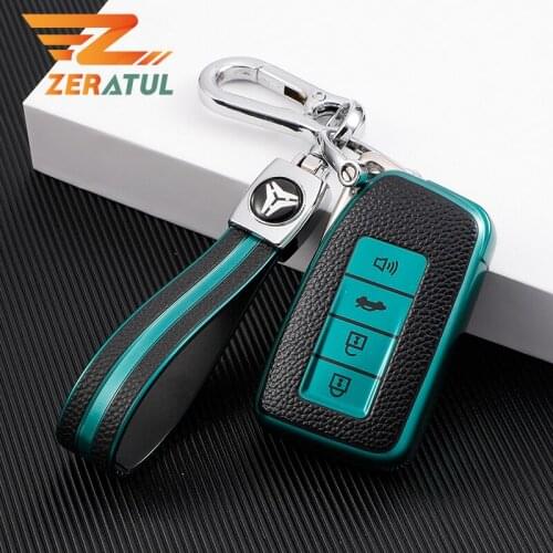 TPU Leather Car 4 button Key Case Cover Bag Holder Keychain Protector For Lexus NX GS RX IS ES GX LX RC 200 250 350 LS 450H