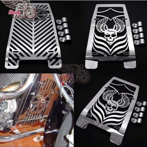 Motorcycle Skull Radiator Grill Cover Protector Water Tank Cooler Cap For YAMAHA XVS1100 1100 Drag Star Classic Custom 1999-2012