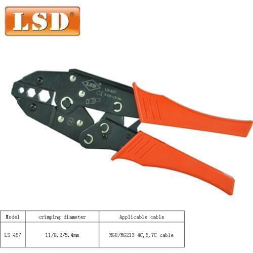 LS-457 coaxial crimping tools for crimping BNC cable connectors RG8 RG213 cable crimping tool