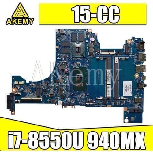 Laptop motherboard For HP Pavillion 15-CC SR3LC i7-8550U N16S-GTR-S-A2 Mainboard 935891-001 935891-601 DAG74AMB8D0